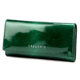    Gregorio FF-100 zelená dámska kožená peňaženka 18,5 x 10 x 4 cm