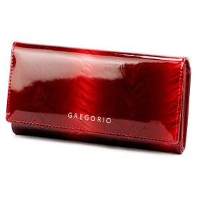   Gregorio FF-102 červená dámska kožená peňaženka 18,5 x 10 x 4 cm