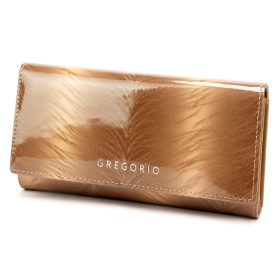   Gregorio FF-102 taupe dámska kožená peňaženka 18,5 x 10 x 4 cm