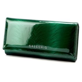    Gregorio FF-102 zelená dámska kožená peňaženka 18,5 x 10 x 4 cm