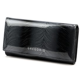    Gregorio FF-102 čierna dámska kožená peňaženka 18,5 x 10 x 4 cm