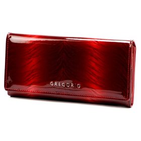    Gregorio FF-106 červená dámska kožená peňaženka 19 x 10 x 3,8 cm