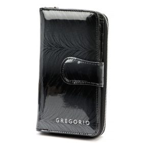    Gregorio FF-116 čierna dámska kožená peňaženka 9,5 x 16,5 x 3,5 cm