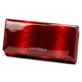    Gregorio FF-122 červená dámska kožená peňaženka 19,5 x 10 x 4 cm