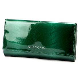    Gregorio FF-122 zelená dámska kožená peňaženka 19,5 x 10 x 4 cm