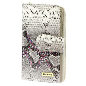    Kožená dámska peňaženka Gregorio SN-116 šedá 9,5 x 17 x 4 cm