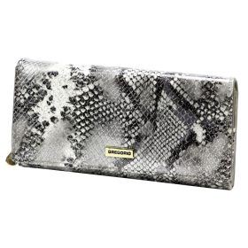    Gregorio SNR-106 šedá dámska kožená peňaženka 18 x 9 x 4 cm