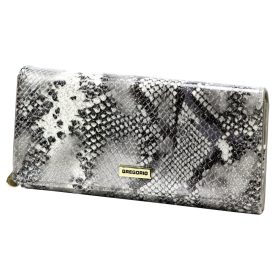    Gregorio SNR-106 šedá dámska kožená peňaženka 18 x 9 x 4 cm