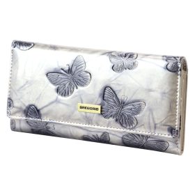    Gregorio BTS-100 krémová dámska kožená peňaženka 18,5 x 9,5 x 3,5 cm