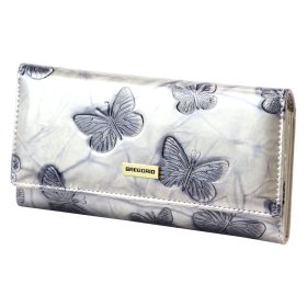    Gregorio BTS-100 krémová dámska kožená peňaženka 18,5 x 9,5 x 3,5 cm