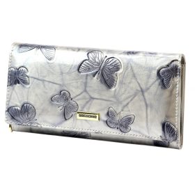    Dámska kožená peňaženka Gregorio BTS-106 so sivým motýlím vzorom 19,5 x 10 x 4 cm