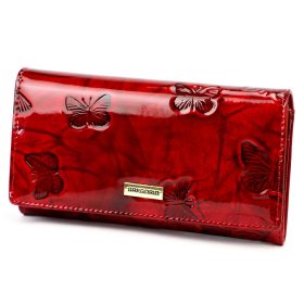    Gregorio BTS-114 červená dámska kožená peňaženka 17,5 x 9,5 x 3,5 cm