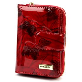    Gregorio BTS-115 červená dámska kožená peňaženka 9 x 13 x 3,5 cm