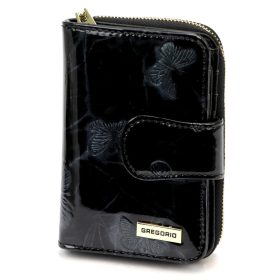    Gregorio BTS-115 čierna dámska kožená peňaženka 9 x 13 x 3,5 cm