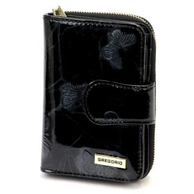    Gregorio BTS-115 čierna dámska kožená peňaženka 9 x 13 x 3,5 cm