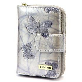   Gregorio BTS-115 krémová dámska kožená peňaženka 9 x 13 x 3,5 cm
