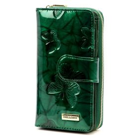    Gregorio BTS-116 zelená dámska kožená peňaženka 9,5 x 16,5 x 4 cm