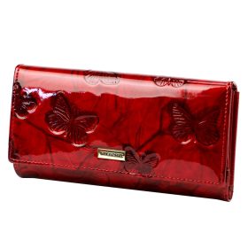    Gregorio BTS-122 červená lakovaná dámska peňaženka 19,5 x 10 x 4 cm