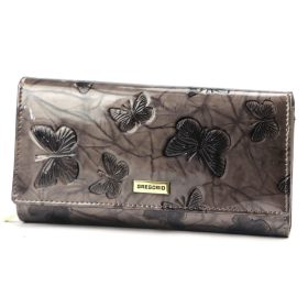    Gregorio BTS-122 ružovo zlatá lakovaná dámska peňaženka 19,5 x 10 x 4 cm