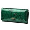  Dámska lakovaná kožená peňaženka Gregorio BTS-122 zelená 19,5 x 10 x 4 cm