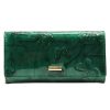  Dámska lakovaná kožená peňaženka Gregorio BTS-122 zelená 19,5 x 10 x 4 cm