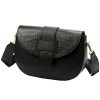  Dámska kožená kabelka cez rameno Luka 24-014 CROCO čierna 26 x 18 x 9 cm