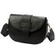  Dámska kožená kabelka cez rameno Luka 24-014 CROCO čierna 26 x 18 x 9 cm