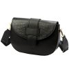  Dámska kožená kabelka cez rameno Luka 24-014 CROCO čierna 26 x 18 x 9 cm