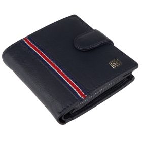    Vybraná dámska hodvábne modrá kožená peňaženka so širokým remienkom