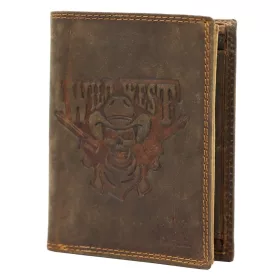    Money Kepper CCH 5601 klobúk lebka kožená peňaženka 10 x 13 x 2,5 cm