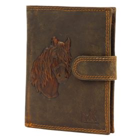    Money Kepper CCH 5601B kožená peňaženka s motívom konskej hlavy 10 x 13 x 2,5 cm