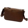  Tmavohnedá dámska kabelka cez rameno Antonio Basile z prírodnej kože, crossbody 25 x 17 x 10 cm