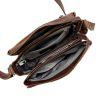  Tmavohnedá dámska kabelka cez rameno Antonio Basile z prírodnej kože, crossbody 25 x 17 x 10 cm