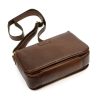  Tmavohnedá dámska kabelka cez rameno Antonio Basile z prírodnej kože, crossbody 25 x 17 x 10 cm