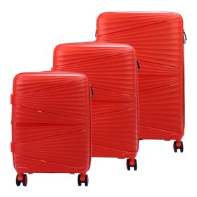    Jony červený ABS 3-dielny tvrdostenný kufor set 54/64/74 cm