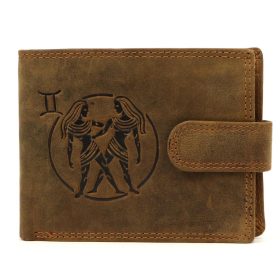    Kožená peňaženka Nordee L895-003 hnedá horoskop Blíženci