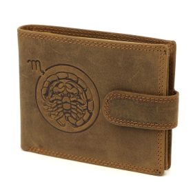    Kožená peňaženka Nordee L895-004 hnedá škorpión horoskop