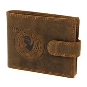    Kožená peňaženka na horoskop Nordee L895-006 hnedá Panna