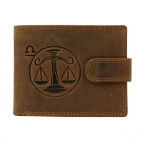 Kožená peňaženka na horoskop Nordee L895-007 hnedá