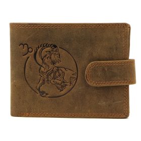    Nordee L895-010 hnedá kožená peňaženka s horoskopom v znamení Kozorožca