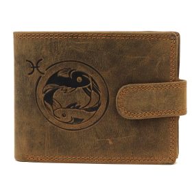  Nordee L895-012 Kožená peňaženka Horoskop Hnedé Ryby