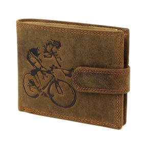    Kožená peňaženka so vzorom pretekárskeho bicykla Nordee L895-CYCLE