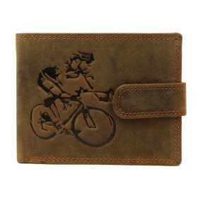    Kožená peňaženka so vzorom pretekárskeho bicykla Nordee L895-CYCLE