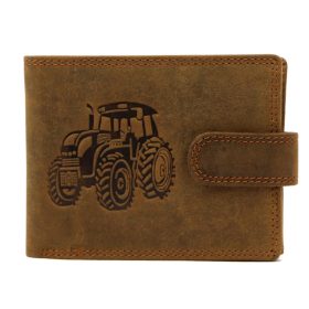    Pánska kožená peňaženka Nordee L895-TRACTOR hnedá s traktorovou potlačou