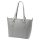  Luka 24-021 sivá dámska kožená taška cez rameno, shopper 39 x 27 x 10 cm