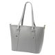  Luka 24-021 sivá dámska kožená taška cez rameno, shopper 39 x 27 x 10 cm