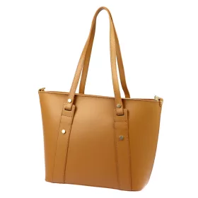    Luka 24-021 hnedá dámska kožená taška cez rameno, shopper 39 x 27 x 10 cm