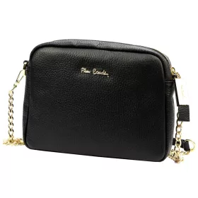    Pierre Cardin FRZ 1848 čierna dámska kožená bočná kabelka crossbody 21 x 17 x 10 cm