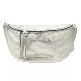    Luka 24-027 DOLLARO MET strieborná dámska kožená taška na opasok 30 x 26 x 17 cm