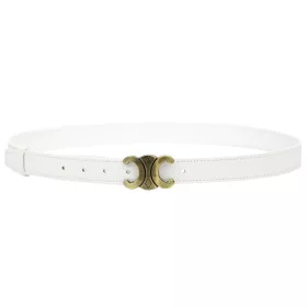   Gregorio BLT-001-105 biely dámsky opasok z hovädzej kože 105 x 2,5 cm